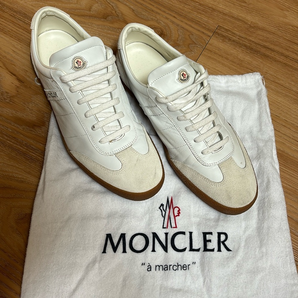 Moncler Ivory and Beige Sneakers